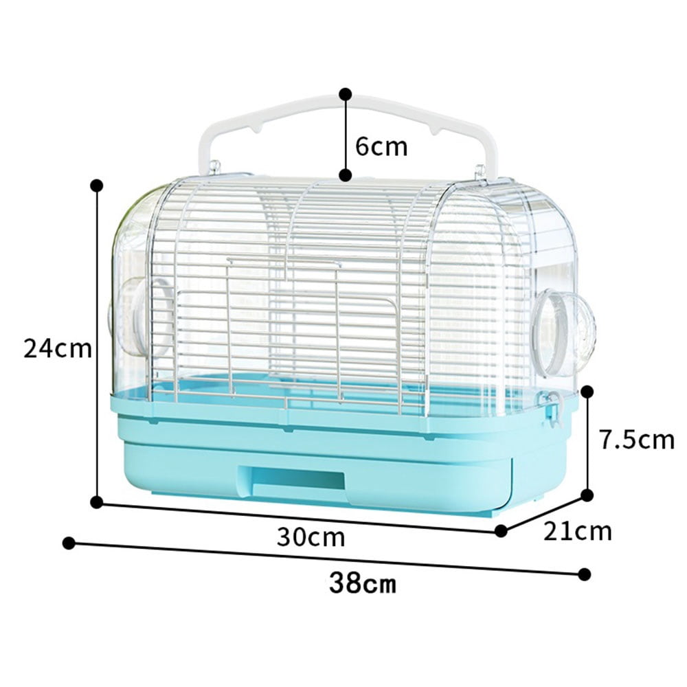 Portable Parrot Carrier Cage Outdoor Handheld Bird Bag  Deep drawer Chassis Detachable Cockatiels