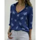 thumbnail image 1 of Blusa Moda Casual Holgada Elegante Manga Larga Para Mujer,Azul,XL, 1 of 5