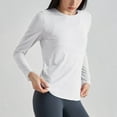 thumbnail image 4 of Ahdbta Long Sleeve Workout Shirts for Women Lightweight Gym Athletic Yoga Tops Criss Cross Open Back Running T-Shirt, 4 of 7