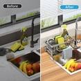 thumbnail image 4 of Drainer Steel Storage Rack Kitchen Drainer Dish Soap Sponge Wipe Layout Rack Folding Dish Drying Rack over, 4 of 8