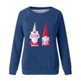 thumbnail image 4 of Qiopertar Mode Femmes Imprimé Col Rond Pull Tops Manches Longues Blouse Confortable Chandail en Molleton Offres de la Semaine Liquidation Moins de 5$ jusqu'à 90 % de Réduction, 4 of 4