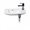White, variant on Edgewood Small Wall Mount Bathroom Sink 20" White w/Chrome Faucet Drain w/Overflow Combo Sink Renovators Supply