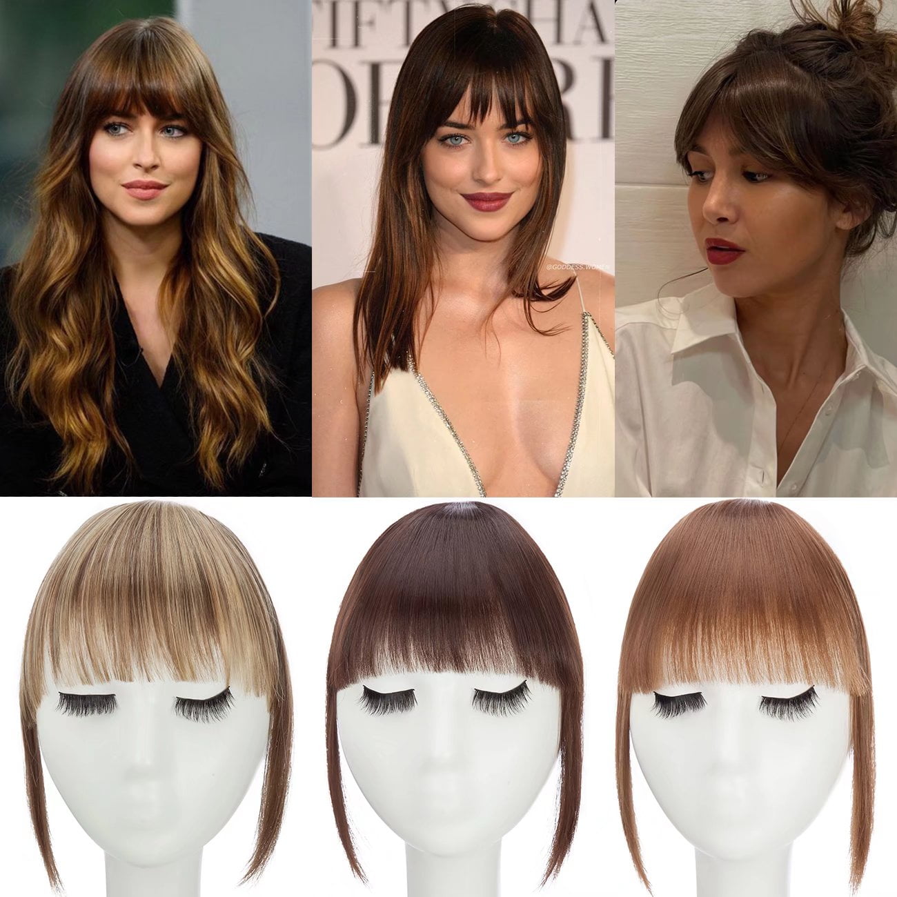 Synthetic Monofilament Clip-In Bang Hairpiece with Sheer Front SEGO Hair Toppers for Thinning Hair Bangs Clip in Real Human  main image 4