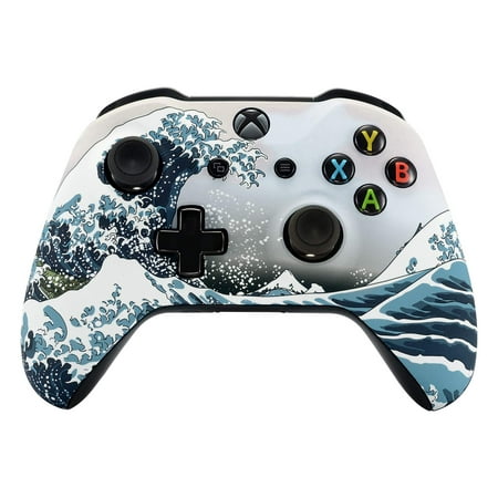 eXtremeRate The Great Wave Patterned Faceplate Housing Shell for Xbox One X/S Controller Model 1708