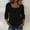 *Black, variant on ClodeEU Women's Square Neck 3/4 Sleeve Blouse,Casual Lace Trim Top with Pleated for Summer Black,Women's Plus L
