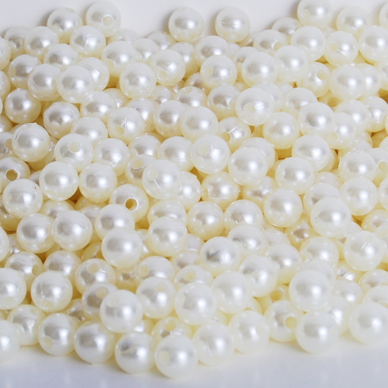 Loose Pearls Table Decor Vase Filler 10mm Ivory  3 Pounds pack 