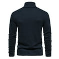 thumbnail image 4 of QUINDOS Mens Shirts,Men's Fall And Winter Fashion Casual Long Sleeve High Elasticity Turtleneck Bottoms Loose Work Tee Shirts, 4 of 8