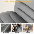 thumbnail image 5 of CloudRest Pro Armless Office Desk Chair, Criss Cross Swivel Chair with Wheels, Wide Seat Adult Vanity Chair for Home Office , Gray, 5 of 7