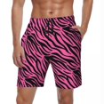 thumbnail image 1 of Summer Gym Shorts Men Zebra Stripe Running Surf Animal Print Custom Board Short Pants Stylish Comfortable Swim Trunks Plus Size, 1 of 5