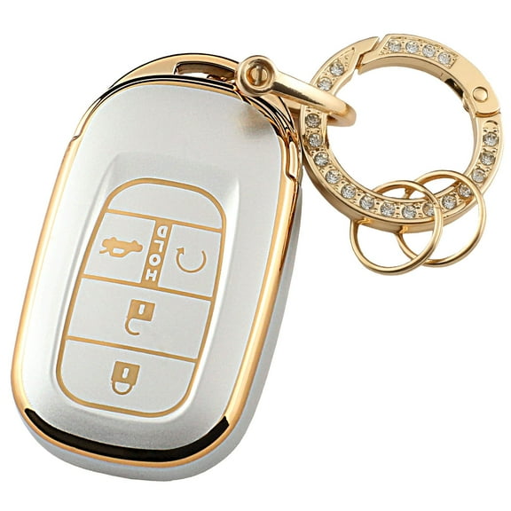 Soft TPU Key Fob Cover for Honda 2022-2025 Accord, Civic, CR-V, HR-V, Pilot – 5-Button Protective Case with Key Ring, No Signal Block