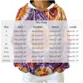 thumbnail image 3 of thefmos Women's Hooded Drawstring Tie Dye Sweatshirt with Kangaroo Pocket Casual Long Sleeve Pullover Fashion Fall Winter Outfit, Purple XL, 3 of 7