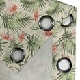 thumbnail image 4 of Ambesonne Leaf Grommet Curtain, Hawaiian Aloha Hibiscus, 50" x 72", Peach Salmon Green, 4 of 6