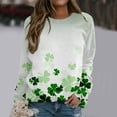 thumbnail image 2 of TAIAOJING Womens St Patricks Day Prints Long Sleeve O Neck T Shirt Top, 2 of 5