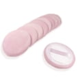 thumbnail image 2 of 10pcs Powder Puff Cotton Cosmetic Powder Makeup Puffs Pads Makeup with Ribbon Face Powder Puffs for Loose (Pink), 2 of 6