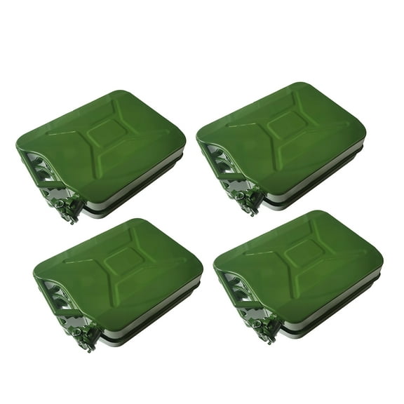4PCS 5.28 Gallons Practical Can Gasoline Jerry Can Metal Steel Tank Emergency