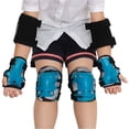 thumbnail image 4 of Juego de almohadillas protectoras Sunnimix 6PCS Patinaje Bicicleta Seguridad Rodillera Codo Pad Set Protector de Mano Azul l, ML, 4 of 8