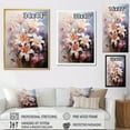thumbnail image 4 of Designart "Pink Lilies love expression" Floral Floater Framed Wall Decor, 4 of 7