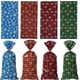 thumbnail image 1 of Nvzi 150 bolsas de celofán para dulces navideños, bolsas de celofán para golosinas navideñas con lazos para recuerdos de fiestas navideñas, cuatro estilos de cabello combinados A, 1 of 5