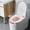 Pink, variant on VOAVEKE Thicker Bathroom Toilet Seat Cover Pads, Soft Warmer Toilet Seat Cushion Cover, Zipper Model Toilet Seat Household Embroidery Sitting Washer