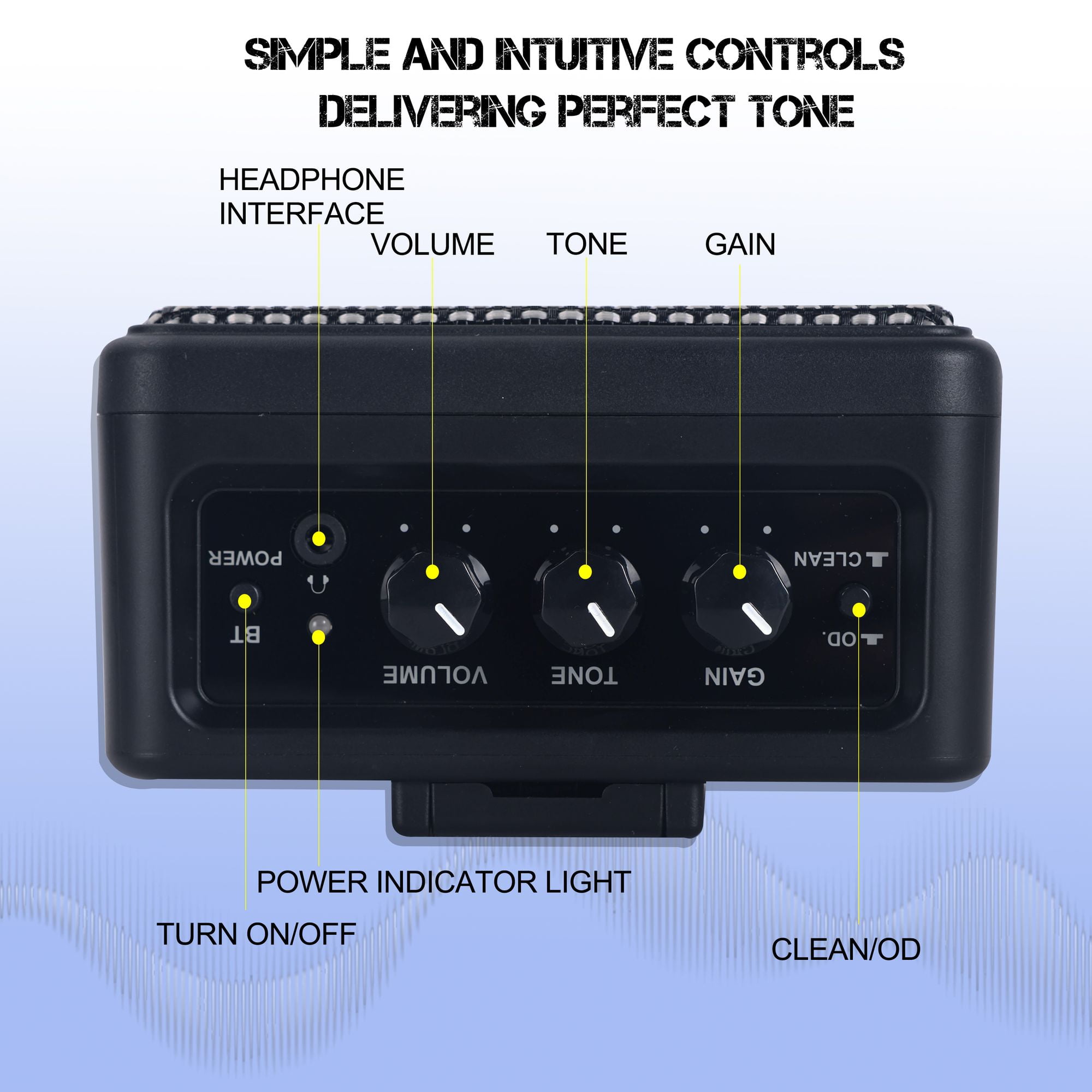 Black Compact Amplifier, 5W Black Electric Guitar Amplifier - Compact Yet Powerful Sound, Sturdy and Durable, Easy To Carry, Suitable for Music Rooms, Bars, and Small Performances