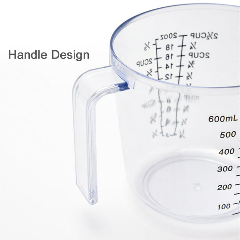 Plastic Measuring Cups Multi Measurement Baking Cooking Tool Liquid Measure Jug Container, Size: Upper Diameter 9cm, Height 14cm, Bottom Diameter