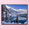 thumbnail image 3 of Punto de cruz completo Glacial Lake 11CT Estampado DIY Bordado Impreso Decoración Likrtyny decoración de arte, 3 of 9