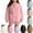 A41 Pink, variant on Women Fuzzy Fleece Jacket Warm Winter Pajama Coats V Neck Button Down Cardigan Sweaters Sleepwear Long Sleeve Thermal Soft Comfy Pjs Warm Winter Coat with Pockets