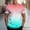 Watermelon Red, variant on HBYJLZYG Men's Ombre Gradient Print Short Sleeve Tee, Crew Neck, Lightweight Polyester, for Everyday Wear & Light Activities