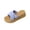 Blue, variant on Women Cross Strap Platform Slippers Peep Toe Faux Leather Thick Bottom Soft Comfort Summer Sandals, Silver