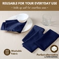 thumbnail image 3 of Native Fab Reusable Holiday Dinner Cloth Napkin 17"x17" Set of 4 - Ink Blue, 3 of 6