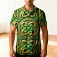thumbnail image 4 of LIBRCLO Mens St. Patricks Day Clothes, Novelty Short Sleeve Button-Up Shirt, Fun Holiday Attire, 4 of 8