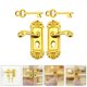 thumbnail image 4 of 2 juegos de accesorios decorativos para minicasas, accesorios metálicos para puertas de minicasas., 4 of 7