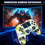Game Controller for P-4, Wireless Controller Compatible with P-4/SLIM/PRO & PC with Dual Vibration & 6-Axis Gyro Sensor