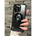 thumbnail image 2 of Magnetic for iPhone 14 Pro Max Case Compatible with MagSafe, [Military Grade Protection] Logo View Slim Transparent Clear Electroplate Bumper Cover Case for iPhone 14 Pro Max 6.7” (Black), 2 of 14
