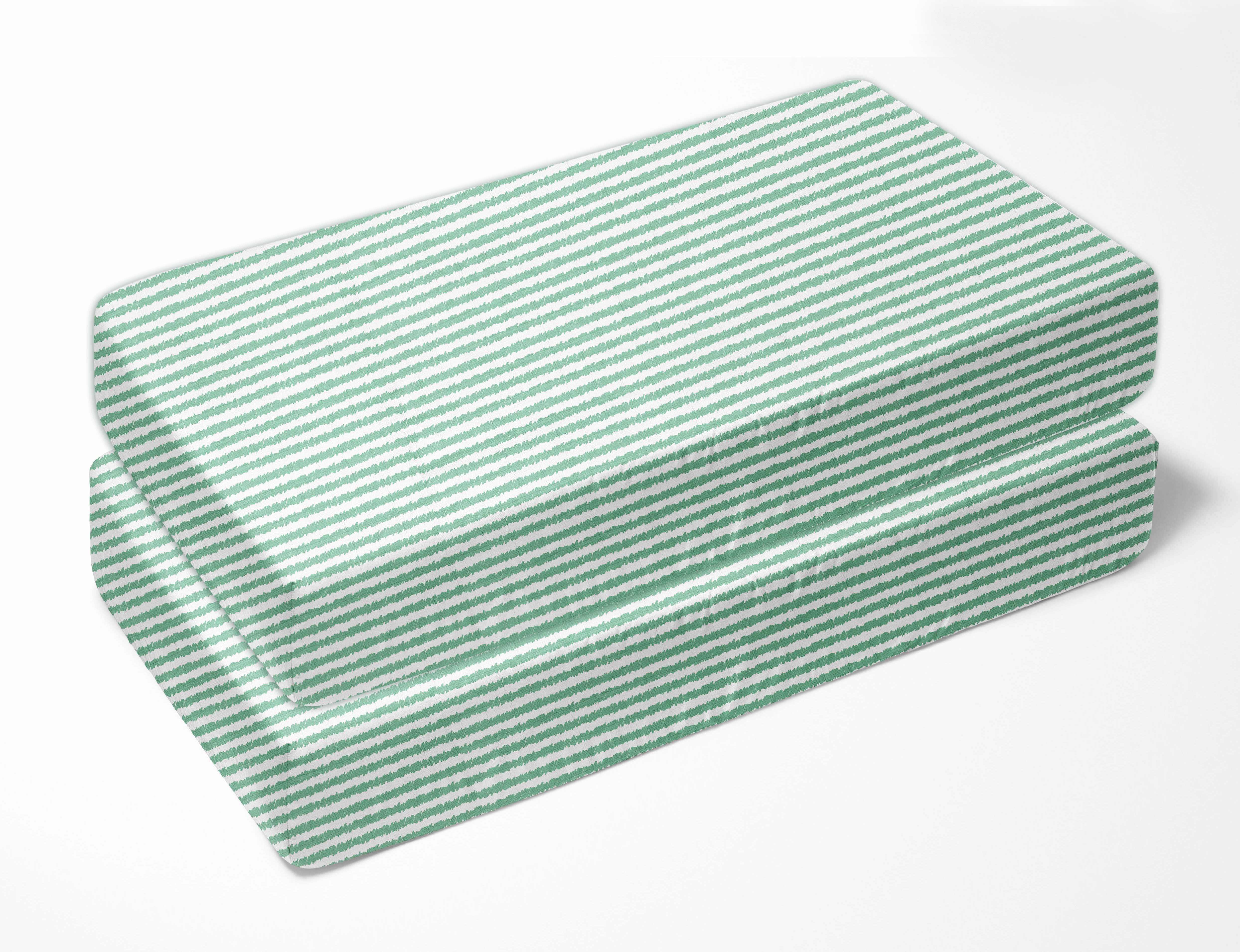 Bacati - Tribal Aztec Mint Navy Muslin Crib or Toddler Bed Fitted Sheet 100% Cotton Muslin