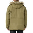 thumbnail image 3 of INSPIRE CHIC Men's Winter Warm Coat Fleece Lined Thicken Hooded Parka Jacket S Yellow Green, 3 of 6