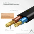 thumbnail image 3 of 1.5 Meter 2-Pin Euro Plug Power Cable for Samsung Philips LG Sony Devices - Black, 3 of 5