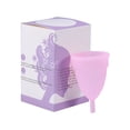 thumbnail image 1 of Copa menstrual femenina reutilizable de silicona para higiene femenina, herramienta para el cuidado de la salud menstrual (rosa S), 1 of 8