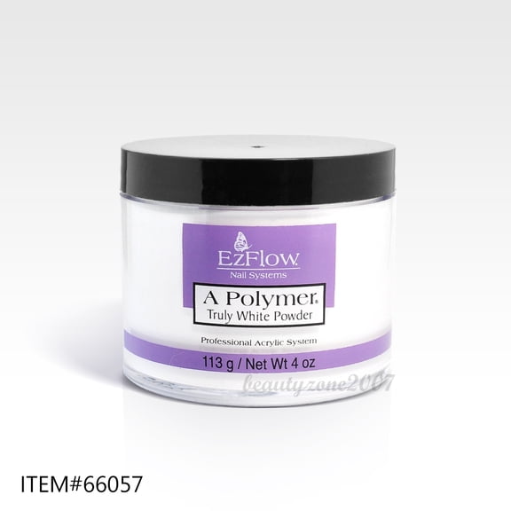 Ezflow Nail Acrylic Powder - Truly White 4oz #66057