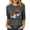 Grey, variant on Halloween Shirts for Women 3/4 Sleeve Casual Crewneck Funny I'm Just Here for The Boos Graphic T Shirt Halloween Tops
