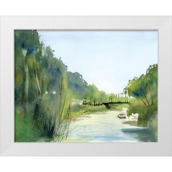 Shefranov, Olga 24x20 White Modern Wood Framed Museum Art Print Titled - Creek