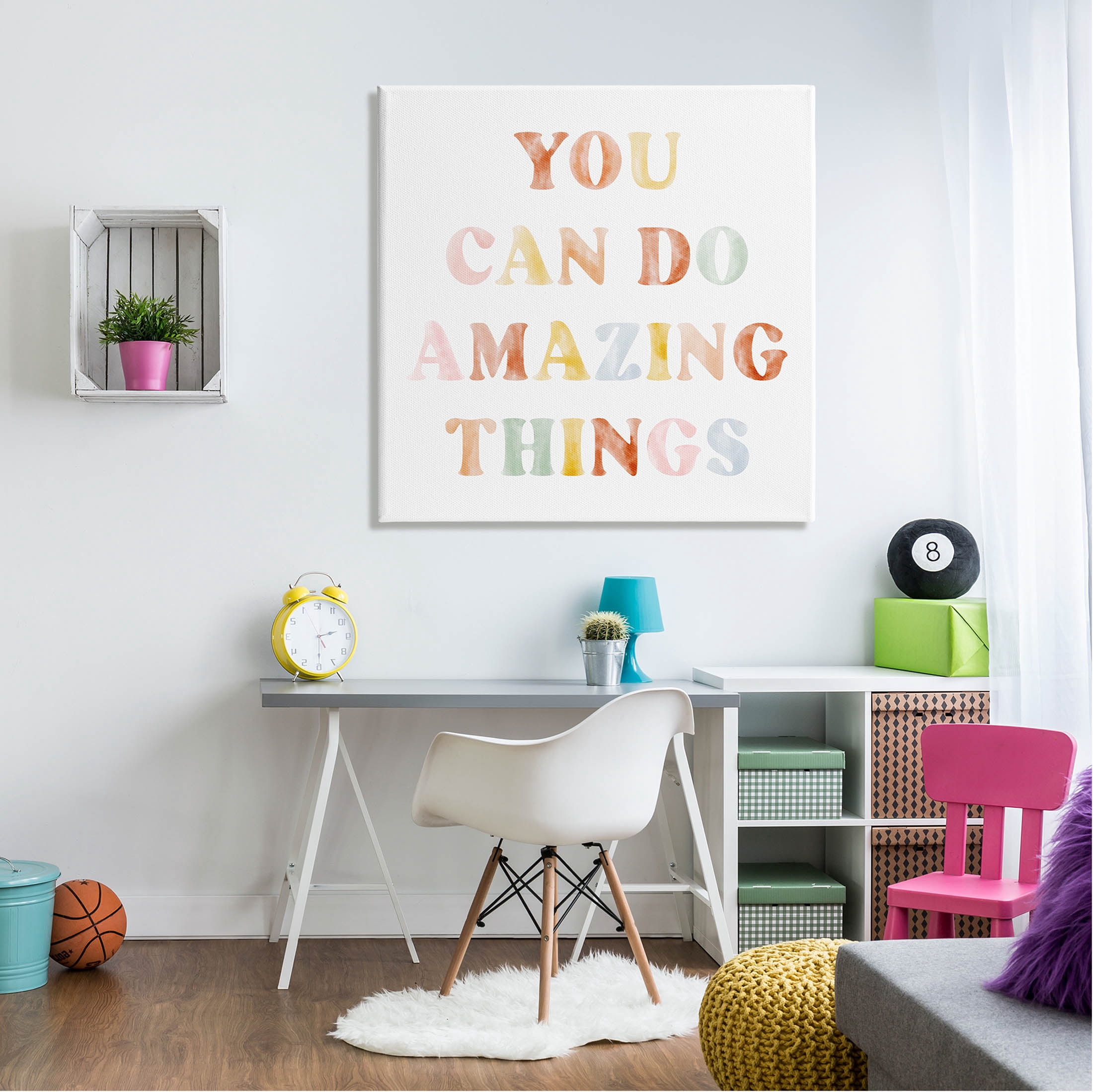 Stupell Industries You Can Do Amazing Things Graphic Art Gallery Wrapped Canvas Print Wall Art, Design by Lil' Rue