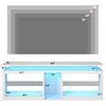 thumbnail image 4 of ChVans 80.7" Modern LED TV Stand for TVs up to 90" with LED Lights & Outlet, High Gloss Entertainment Center with Open Shelves Storage, Media Console TV Stands for Living Room, Game room, Bedroom, 4 of 7