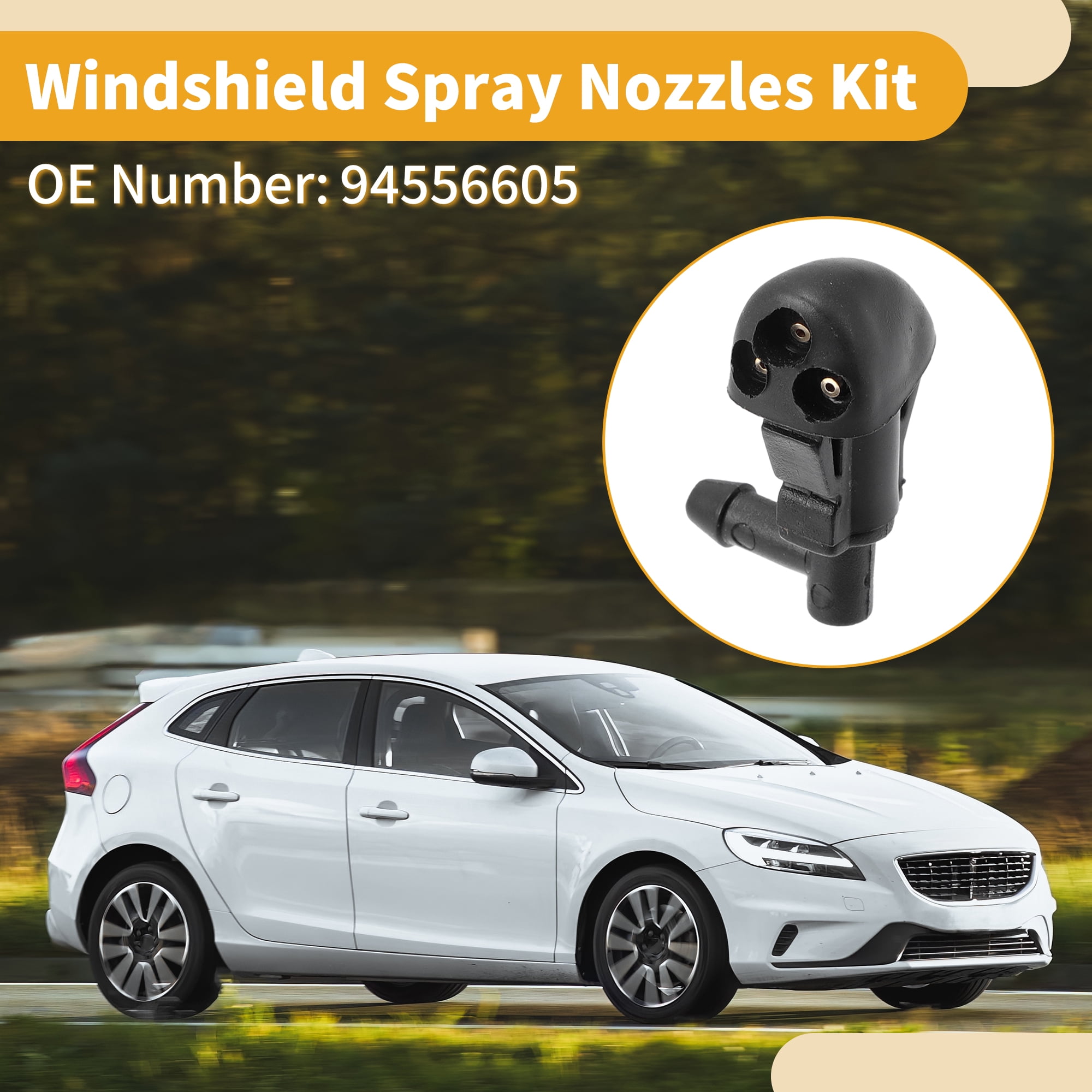 Unique Bargains Windshield Washer Nozzle Kit for Chevrolet Cruze 2009-2014