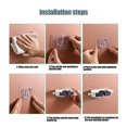 thumbnail image 3 of 4Pcs Mop Holders Multi-function Self Adhesive Storage Racks Wall-mounted Mop Broom Clips for Home Kitchen Bathroom, 3 of 7
