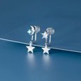 thumbnail image 3 of K-KED 925 Sterling Solid Silver Star Drop No Piercing Earrings, 3 of 6