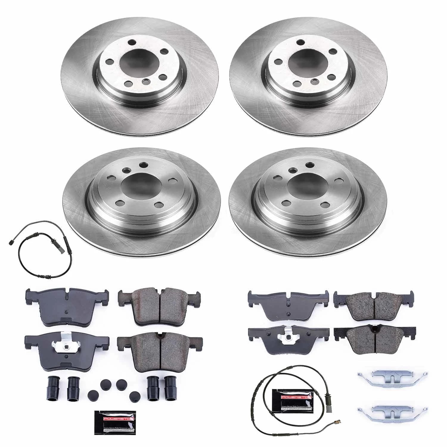 PowerStop Front and Rear Stock Replacement Brake Pad and Rotor Kit Fits: BMW Select Models KOE7548