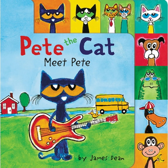 Pre-Owned Pete the Cat: Meet Pete: A Tabbed Board Book for Kids (Board book) 0062675176 9780062675170
