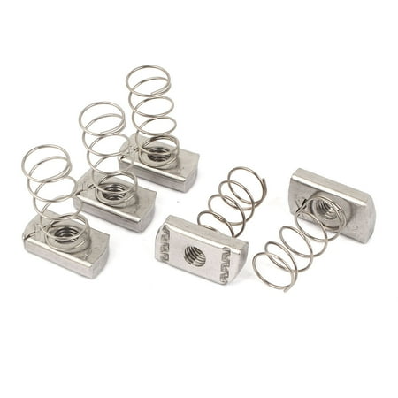 - Unique Bargains 5 Pcs M10 304 Stainless Steel Long Spring Nuts for Unistrut Channel