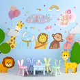 thumbnail image 4 of Tz-animal6Pegatinas de pared de animales, decoración de elefante, león, mono, conejo, jirafa, oso, decoración de pared artesanal, decoración de guardería, decoración del hogar extr, 4 of 5